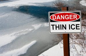 Thin ice sign